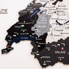 3D дерев'яна карта Європи різнокольорова 