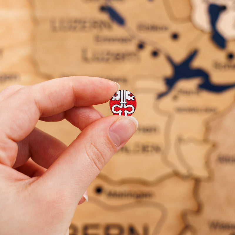 3D дерев'яна карта Європи різнокольорова 