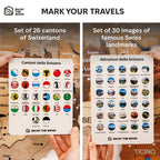 3D дерев'яна карта Європи різнокольорова 