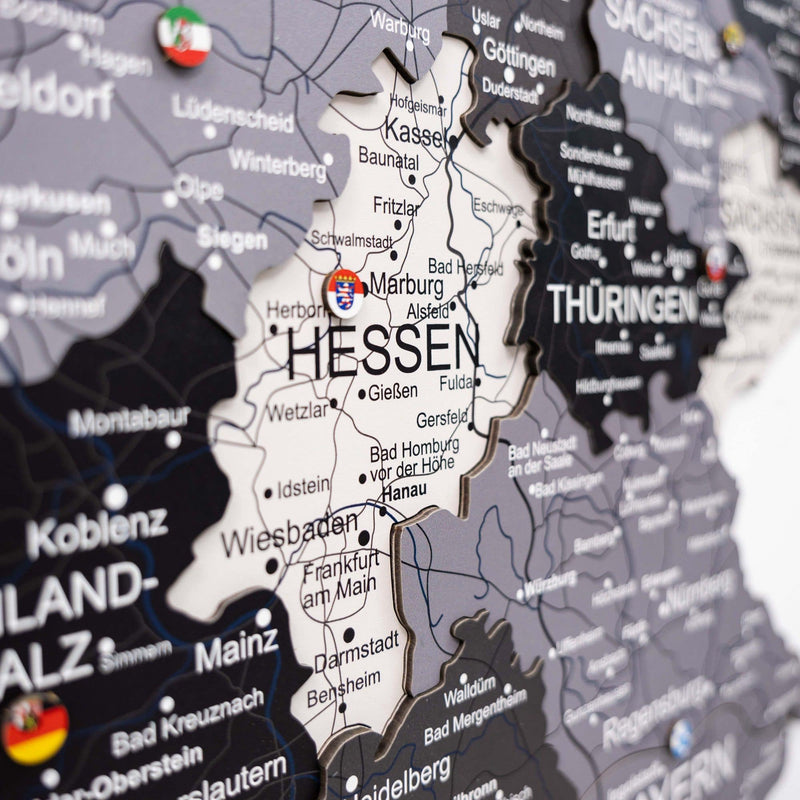 3D Germany Wooden Map Nordik
