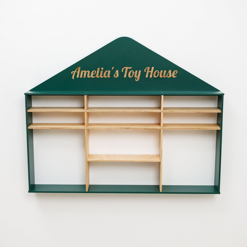 Wooden Toy Organizer - House