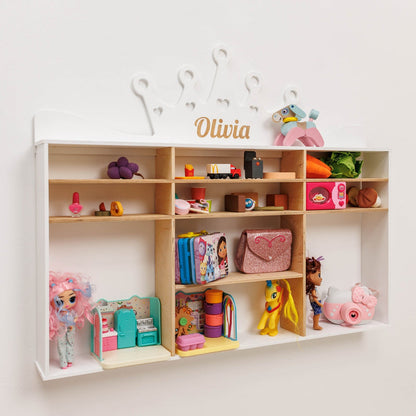 Wooden Toy Organizer - Crown