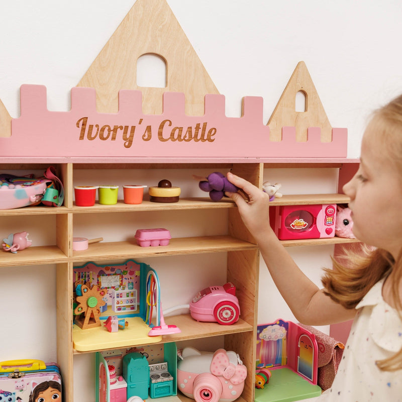 Wooden Toy Organizer - Castle
