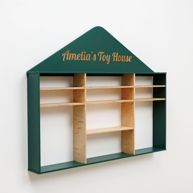 Wooden Toy Organizer - House
