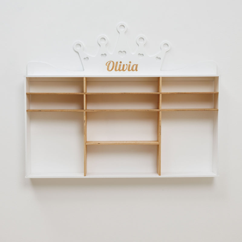 Wooden Toy Organizer - Crown