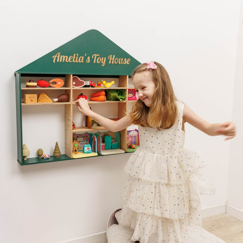 Wooden Toy Organizer - House