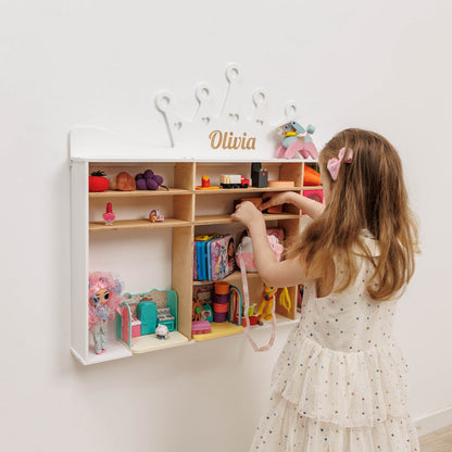 Wooden Toy Organizer - Crown