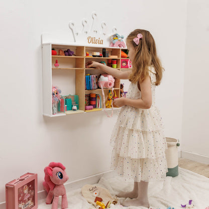 Wooden Toy Organizer - Crown