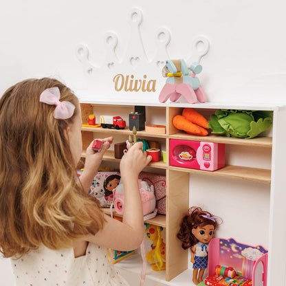 Wooden Toy Organizer - Crown