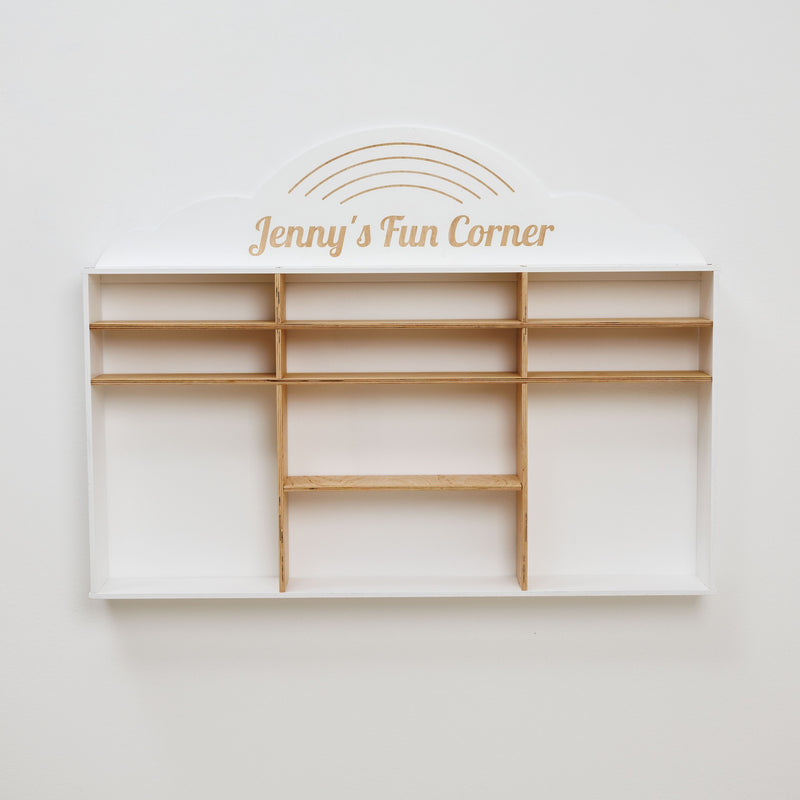 Wooden Toy Organizer - Rainbow