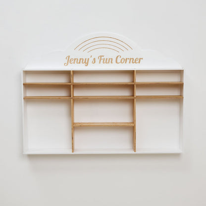 Wooden Toy Organizer - Rainbow