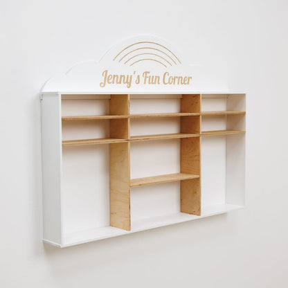 Wooden Toy Organizer - Rainbow