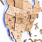 led 3d world map