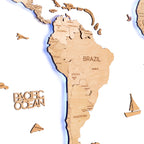 light up wooden world map