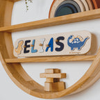 wooden dinosaur name puzzle