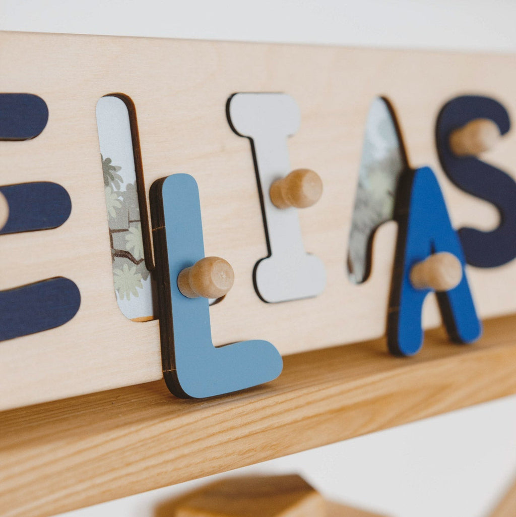 wooden name puzzle for boys
