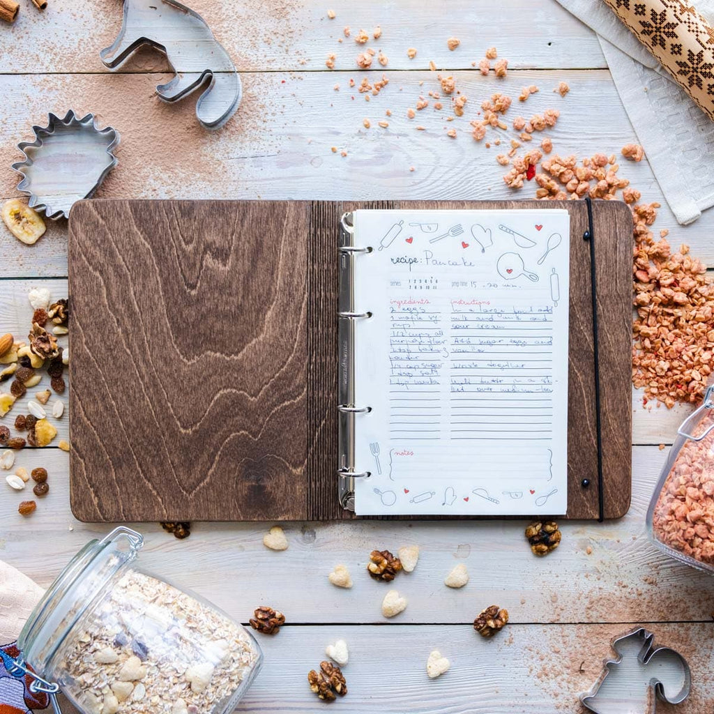 Wooden Recipe Book Vegetables by EnjoyTheWood 