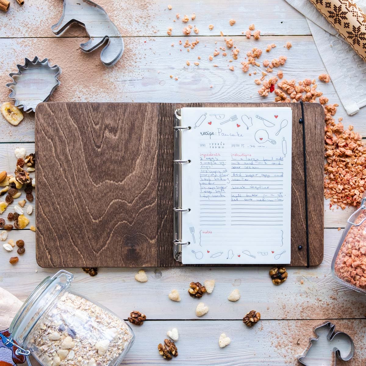Wooden Recipe Book Vegetables by EnjoyTheWood 