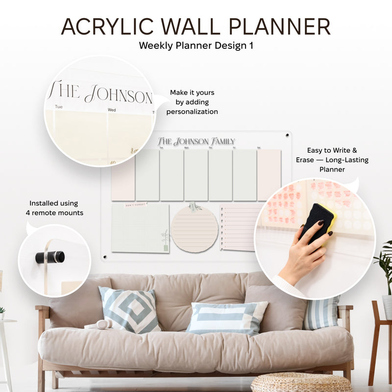 Acrylic Wall Weekly Planner 1