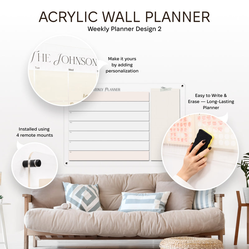 Acrylic Wall Weekly Planner 2