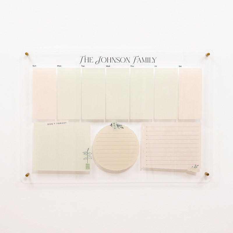 Acrylic Wall Weekly Planner 1