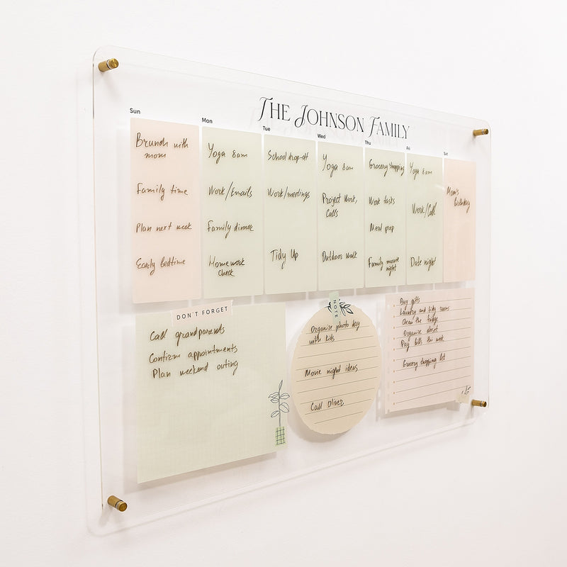 Acrylic Wall Weekly Planner 1