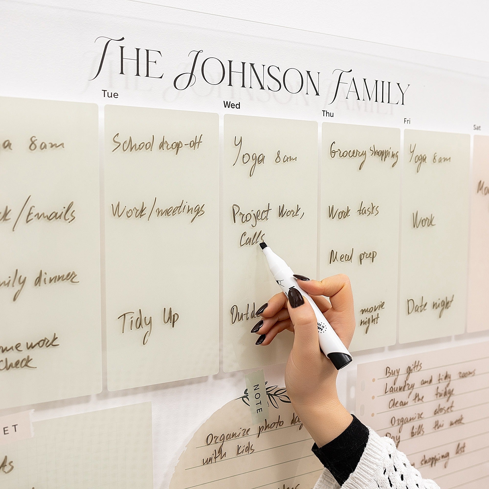 Acrylic Wall Weekly Planner 1