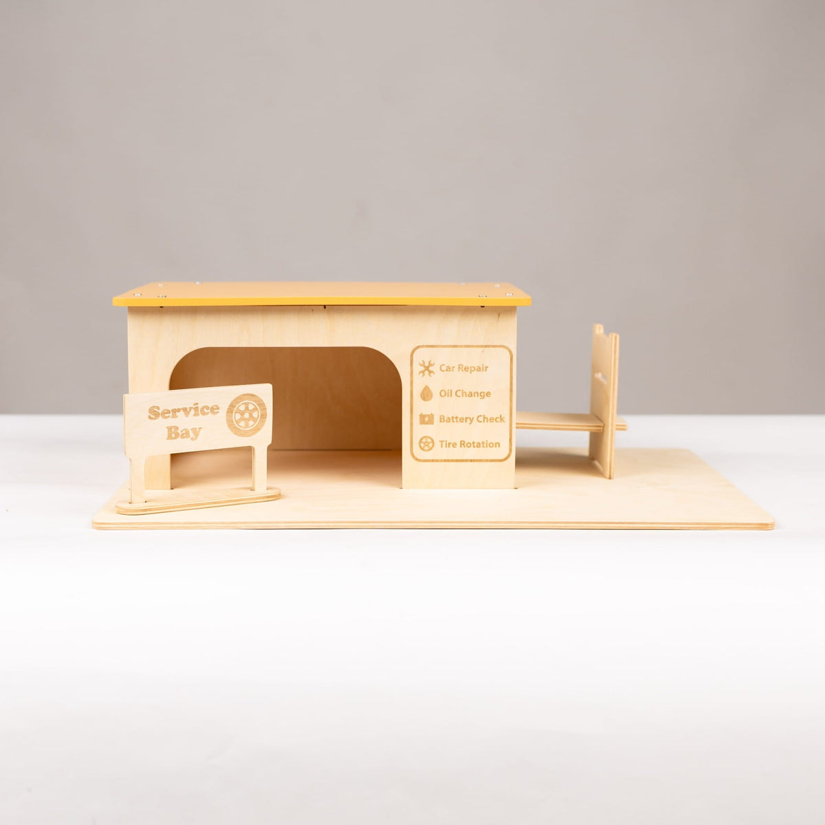 wooden toy car garage