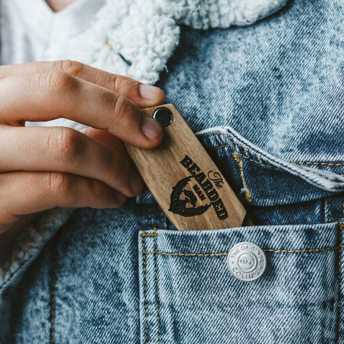 Wooden Beard Comb - Bearded man (B2B)