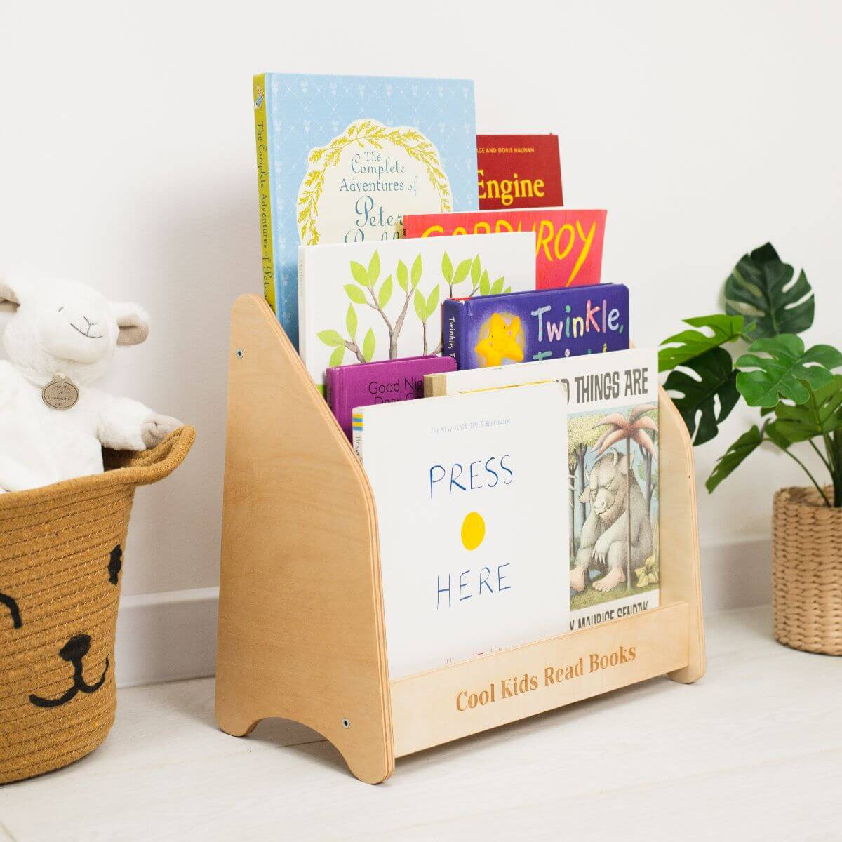 wooden  bookshelf for toddlers 