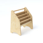 Wooden step stool on a white background