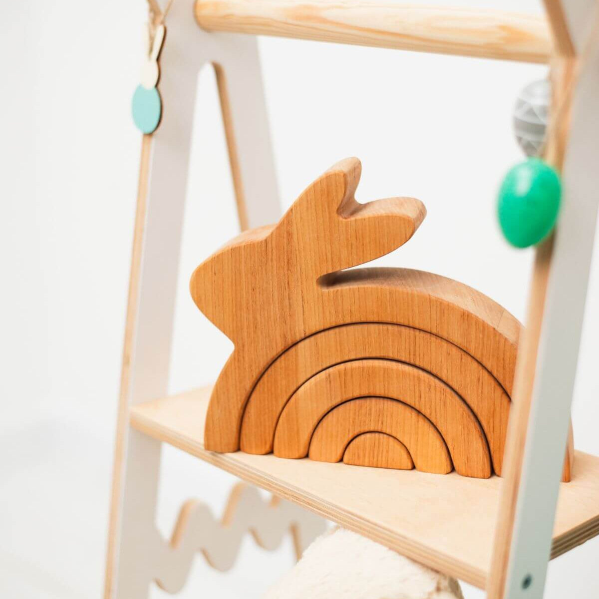 wooden bunny for children