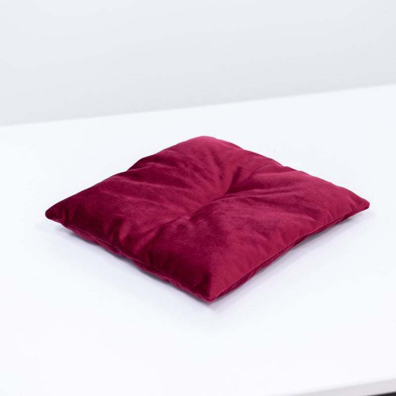 Cat Cushion Pillow - Burgundy