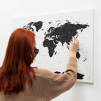 canvas world map wall art
