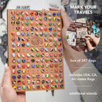 3D Luminous/Magnetic Colored Wooden World Map Cappuccino