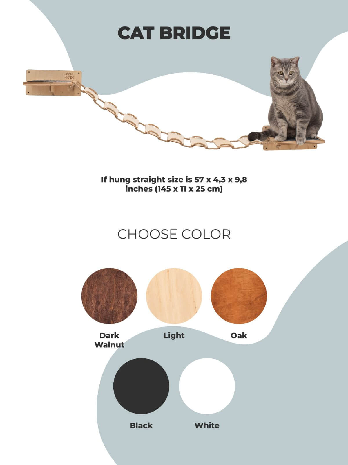 rope bridge for cats by CatsMode in different colors