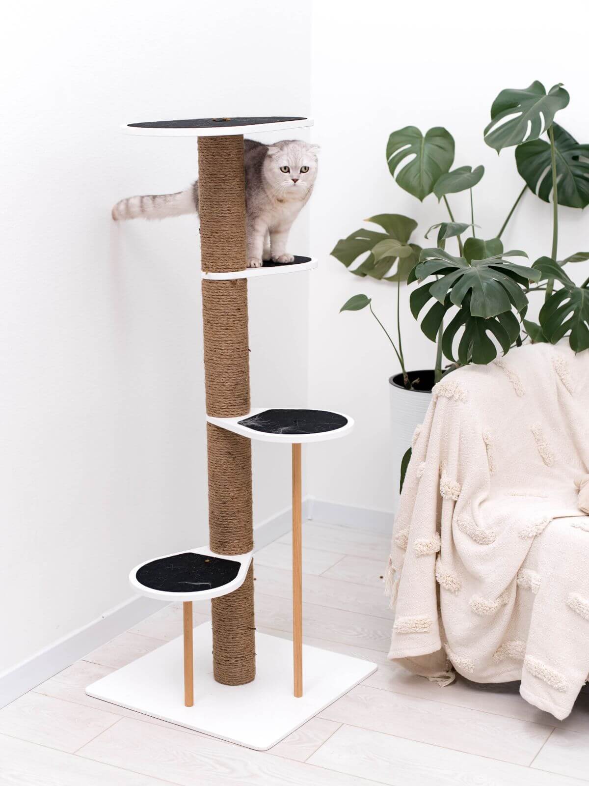 climbing cat tower really high for cat scratching