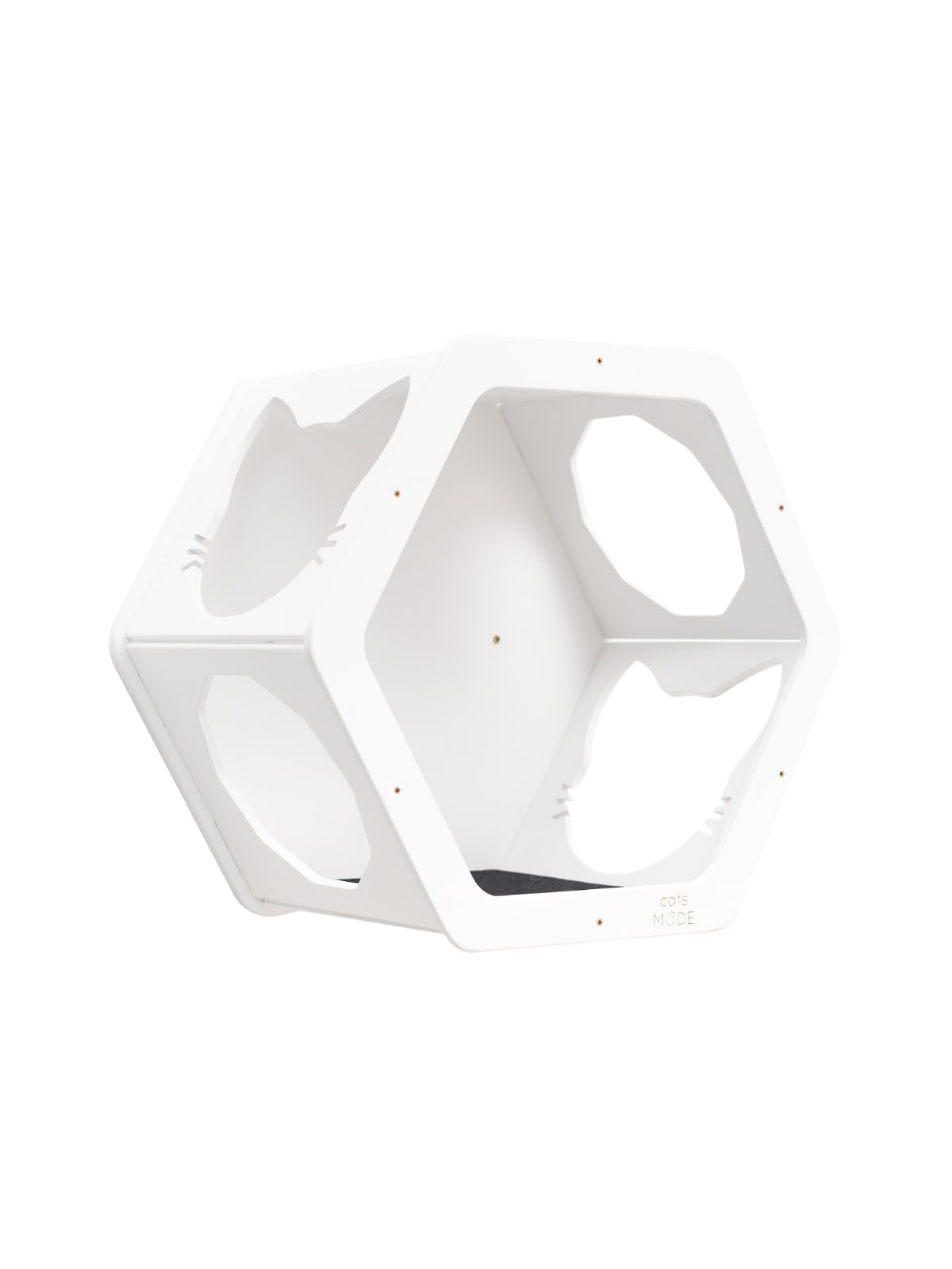 hexagon cat shelves in white color