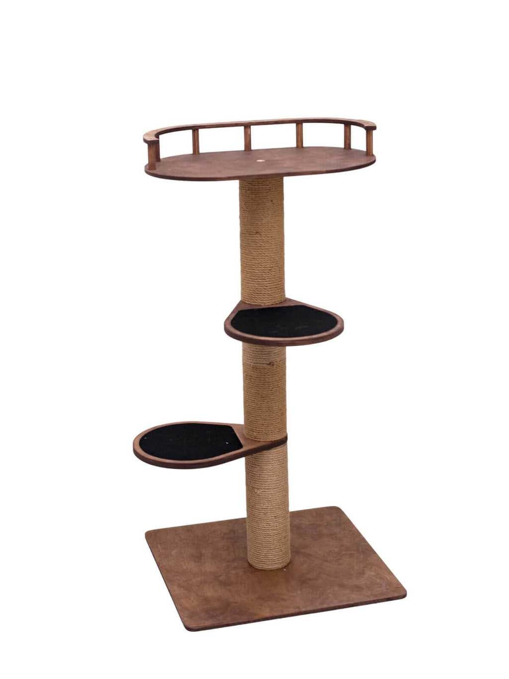 wood cat tree with scratching post
