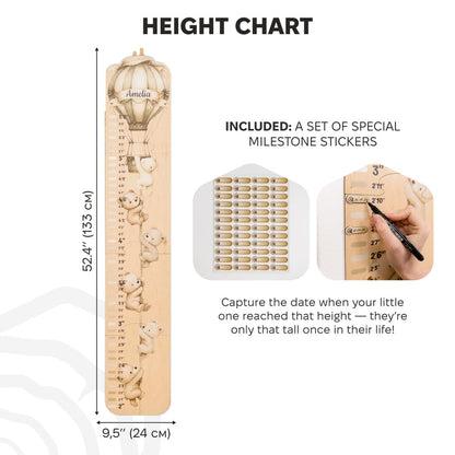 Таблиця росту дитини - Плюшевий ведмедик