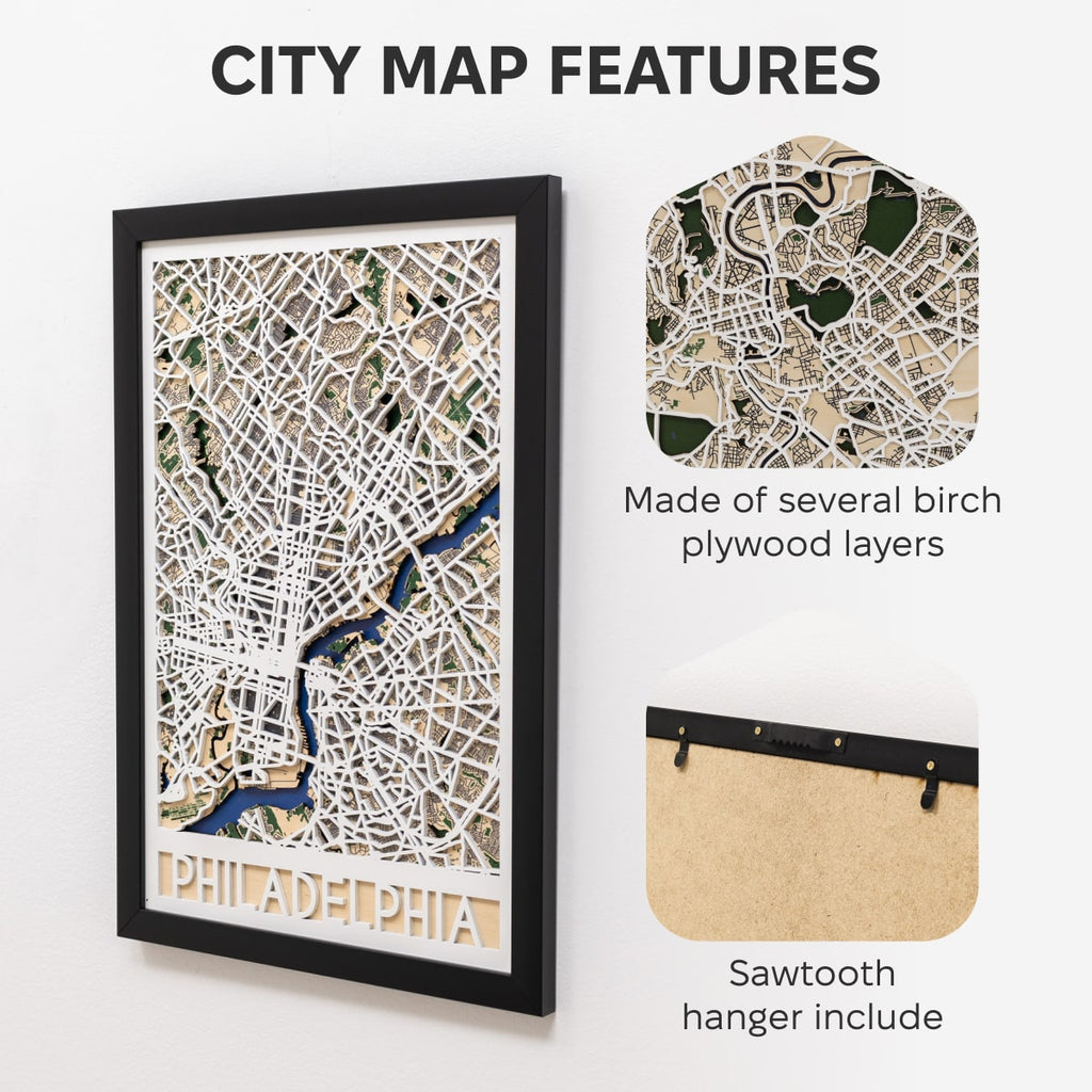 3D City Map Philadelphia