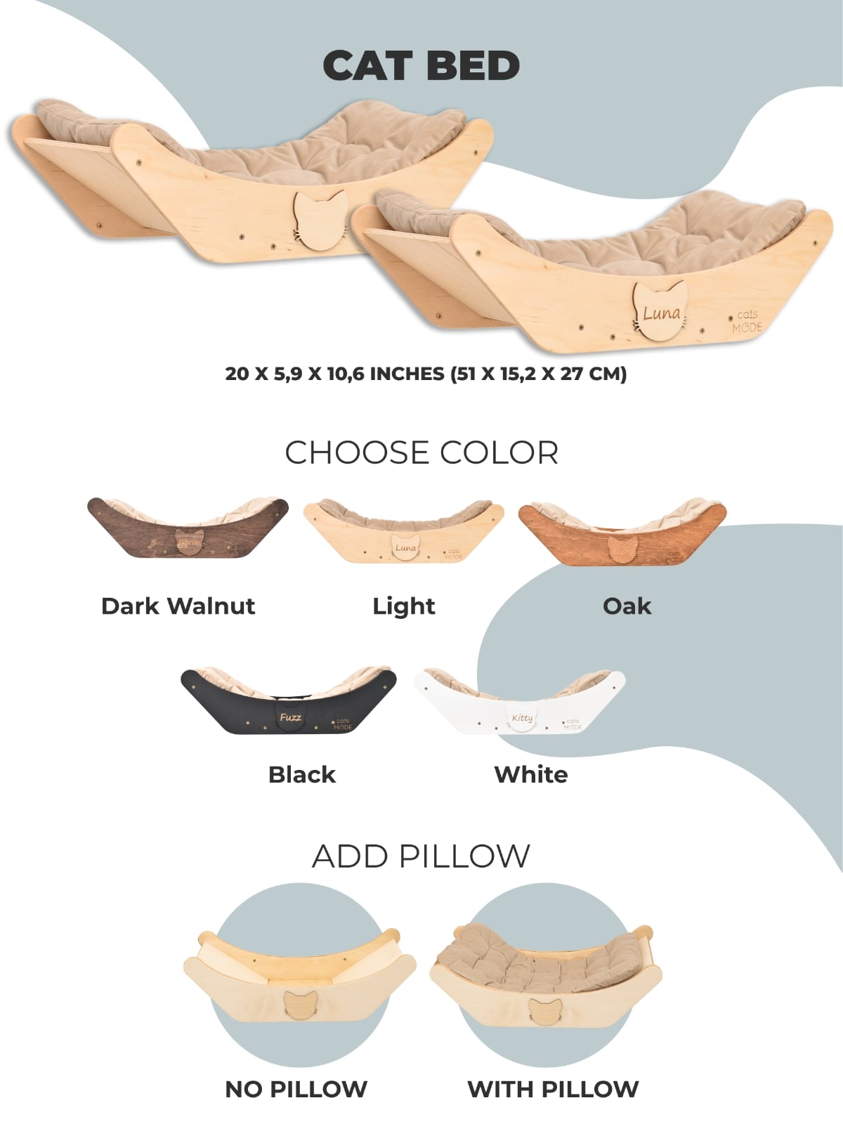 color options for floating cat shelf in oak color