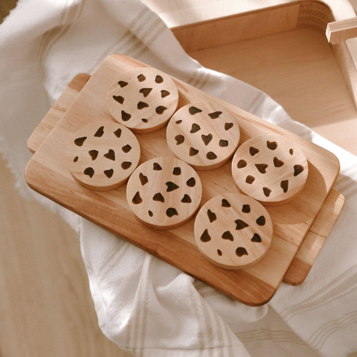 wooden play cookies