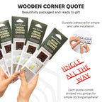 Christmas wooden corner quote gift packaging
