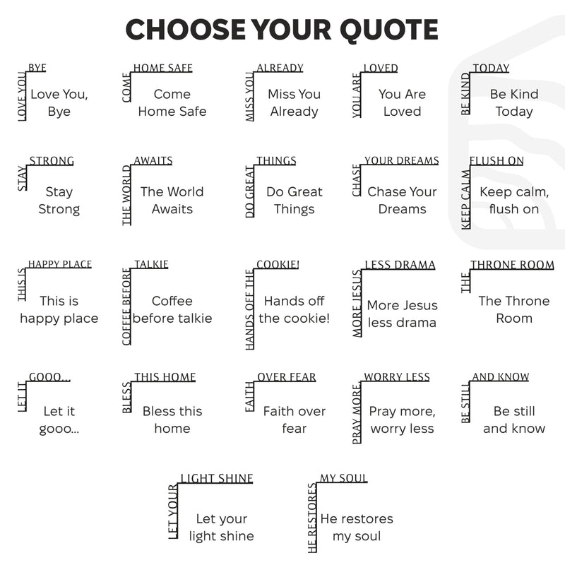 Wooden Corner Quote Personalization