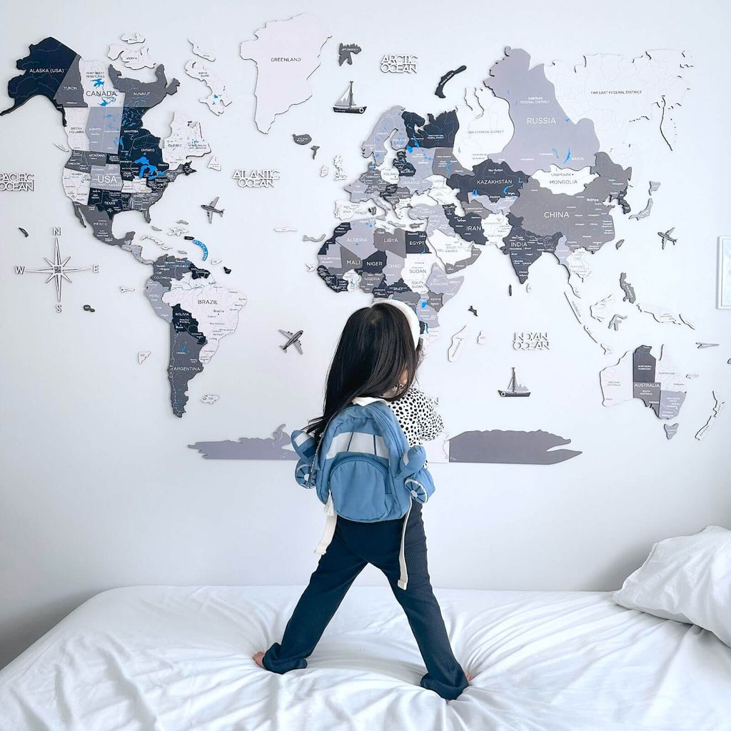 wooden wall 3D map