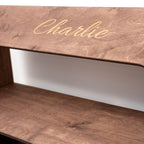 children's house shaped bookcase personalized