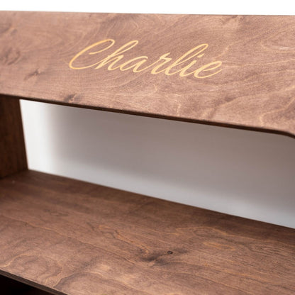 children's house shaped bookcase personalized