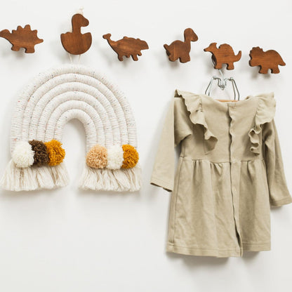 dinosaur wooden wall hooks