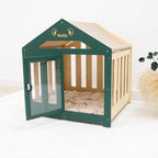 Dog House with a Fabric Roof - Green